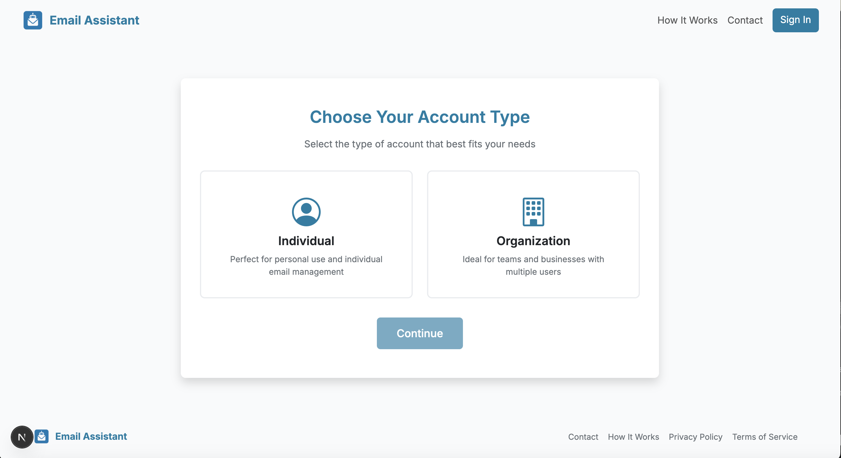 Registration Page
